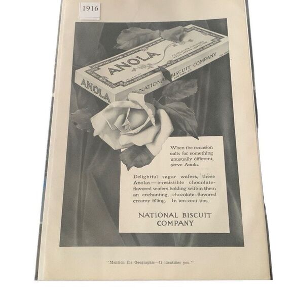 Vintage 1916 National Biscuit Company Nabisco Anola  Ad Advertisement - Picture 2 of 4